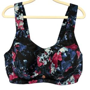 LIVI Max Support Underwire Floral Women's Bra with Adjustable Straps‎ size 40DDD